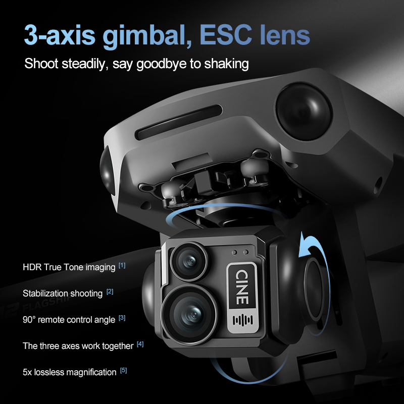 8K 3 Eksenli Gimbal Fırçasız 7 - Drone Camera Hd incelemesi ve fiyatı