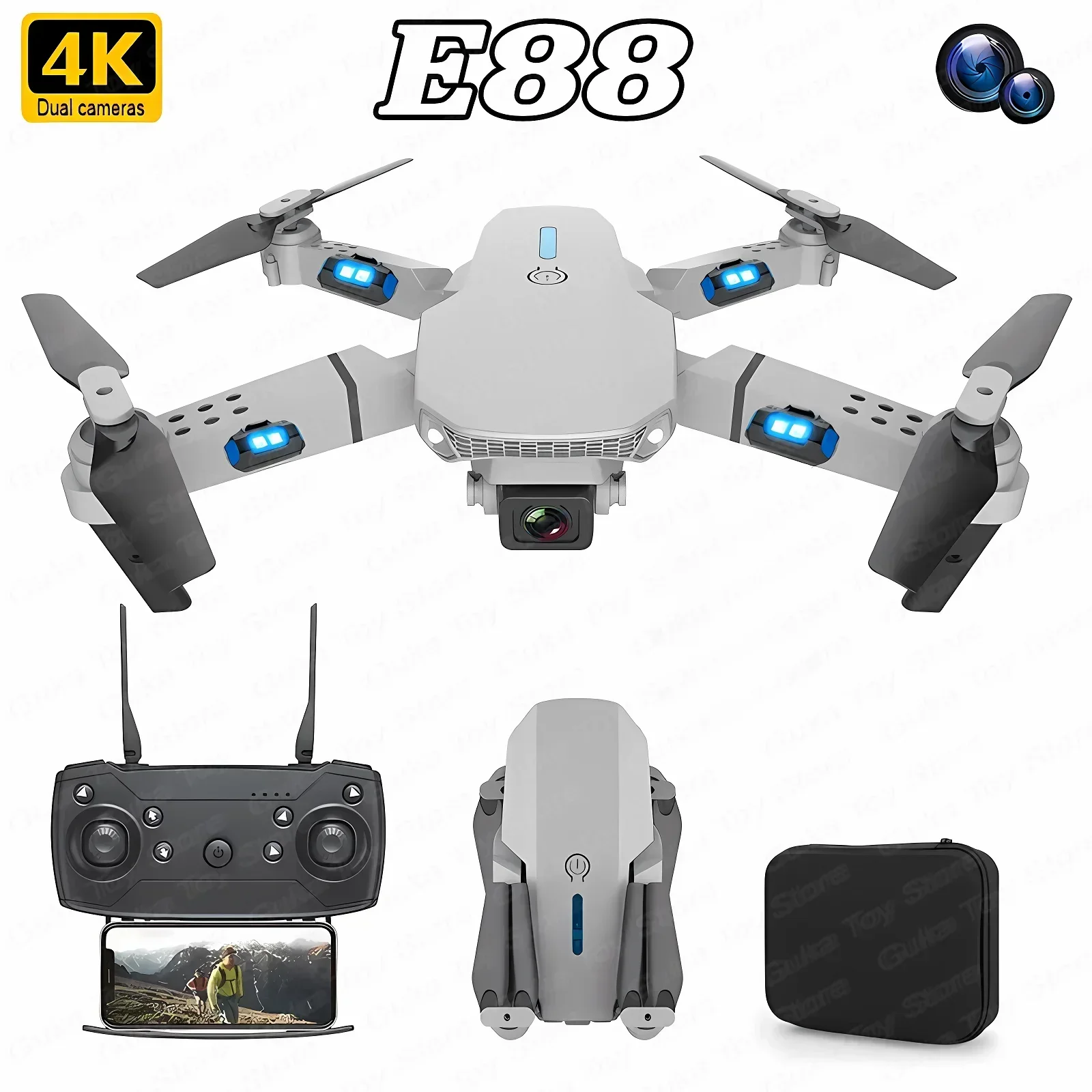 E88 Pro WIFI FPV Drone Geniş A - Drone Camera Hd incelemesi ve fiyatı